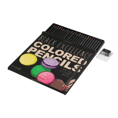 Карандаши цветные с точилкой 24шт. пластик 4 вида "Black Excellence" (BrunoVisconti)