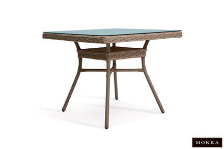 Стол обеденный квадратный MOKKA VILLA ROSA, серо-коричневый