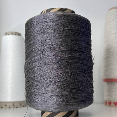 SOLO - Stock Italy; 63%хлопок, 37% люрекс; 1500м/100гр; графитовый блеск;