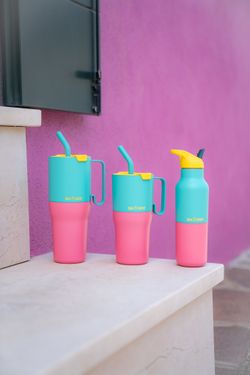 Термобутылка Klean Kanteen Rise Vac Classic Flip Sport 16oz (473 мл) Turquoise Kaleidoscope