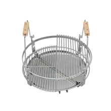 Керамический угольный гриль Monolith Two.55, 43 см, с ножками и столиками, чёрный