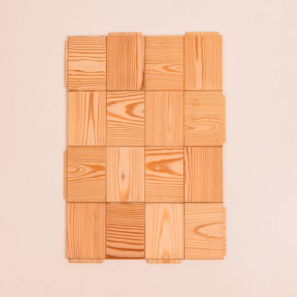 Cтеновые панели Wooden Wall Лиственница модель Квадро