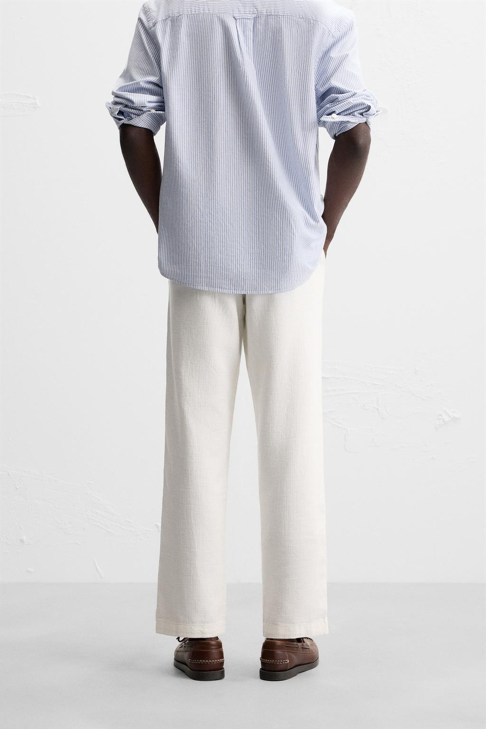 Брюки relaxed fit из рельефной ткани