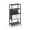 Shelf System Односекционный стеллаж четырехярусный с ящиками SN.STM-412 Антрацит/Белый/Металл Черный