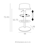 Стул прозрачный барный Siesta Contract Aria, черный