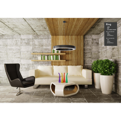 Светильник LED ЭРА Geometria SPO-134-B-40K-056 Ring 56Вт 4000К 4200Лм IP40 800*800*80 черный подвесной | Декоративные светильники Geometria