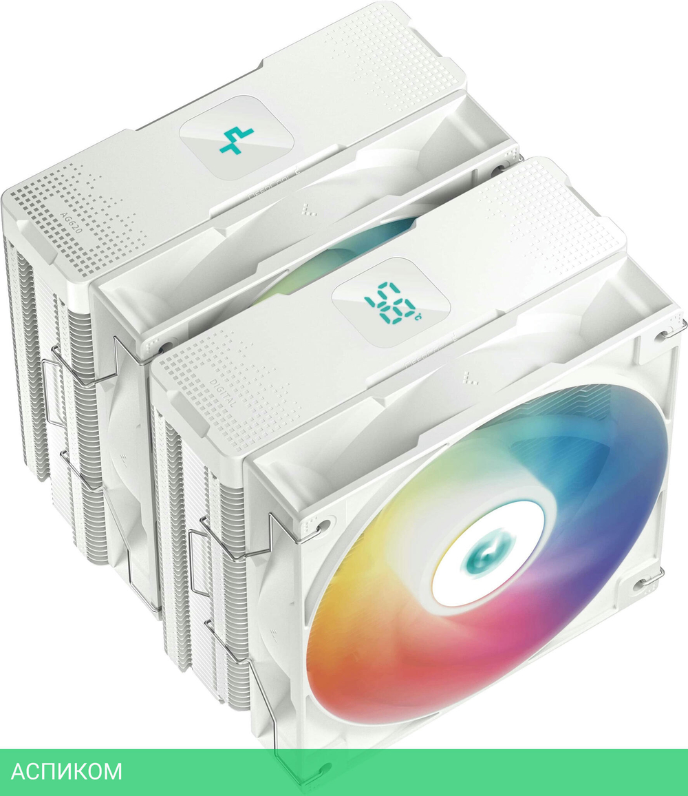 Кулер для процессора DeepCool AG620 Digital WH ARGB (R-AG620-WHADMN-G-2)