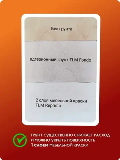 Адгезионный грунт для мебели TLM Fondo, без запаха, белый - 0,5л