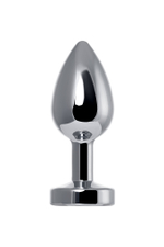 Анальная втулка серебряная со светодиодами Medium 8,8 см