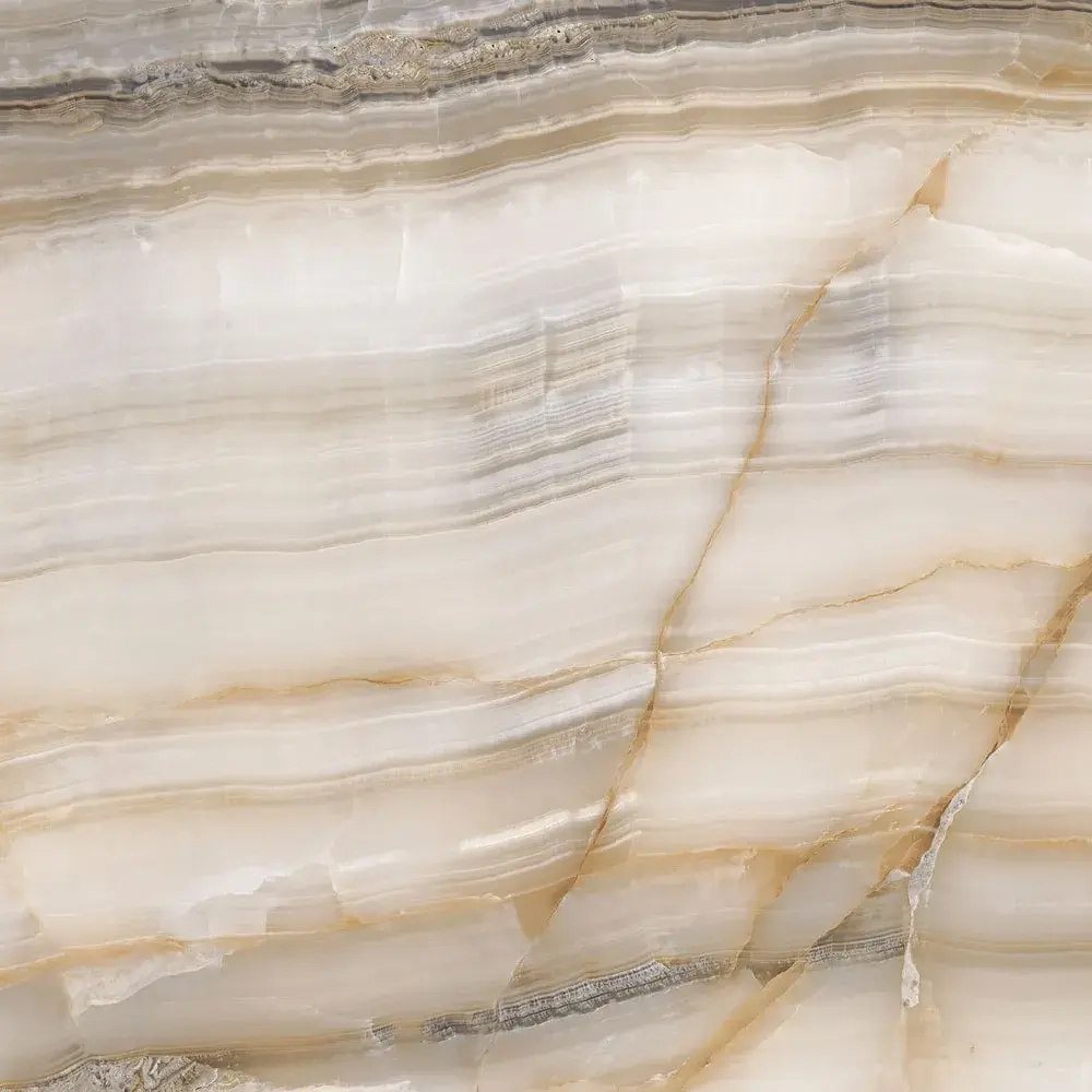 Керамогранит Alma Ceramica GFU57SMD40L Smeraldo 57x57 бежевый лаппатированный под оникс