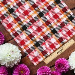 Ткань шелк Армани клетчатый узор