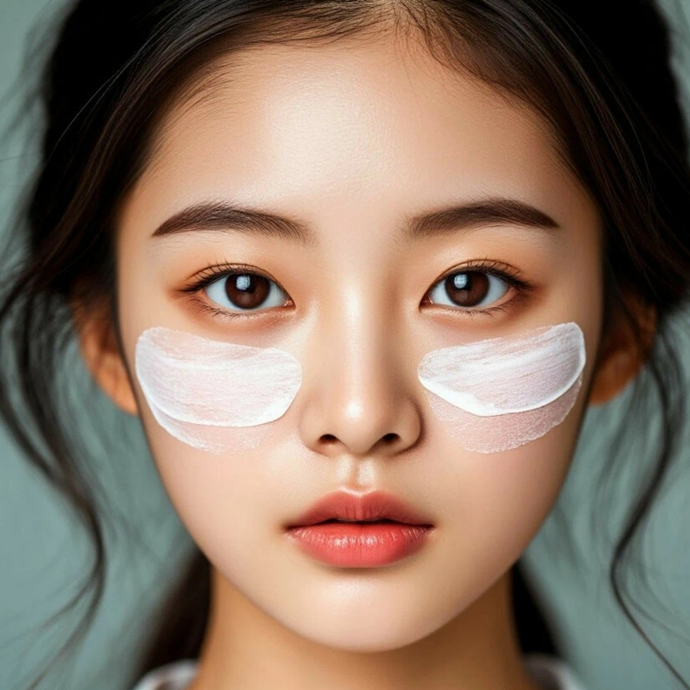 Кожа вокруг глаз...........темными могут быть только тени.....