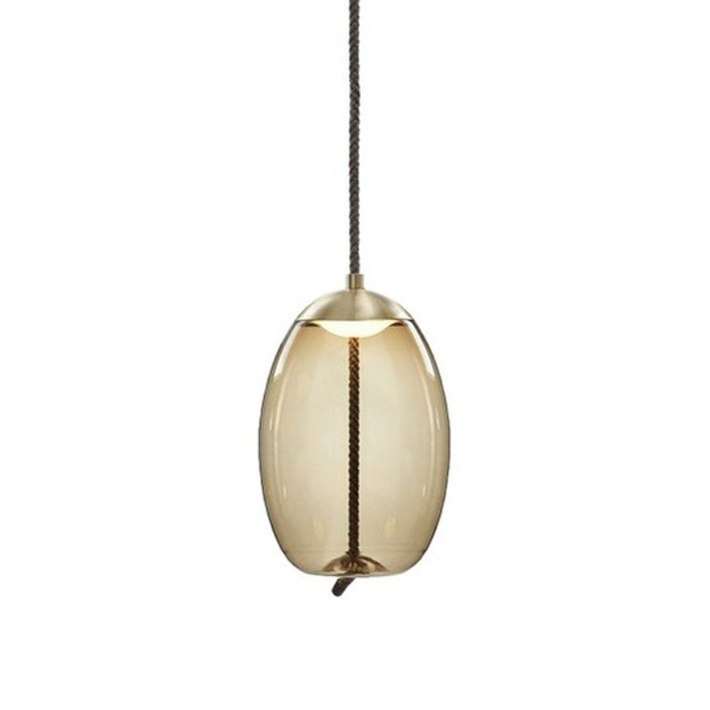 Pendant design lamp  Knot Uovo by Brokis (Cognac)