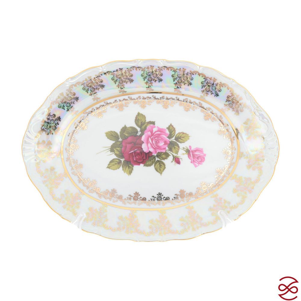 Блюдо овальное Queen's Crown Aristokrat Роза 28 см
