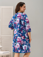 Халат Х-262/индиго-цветущийсад