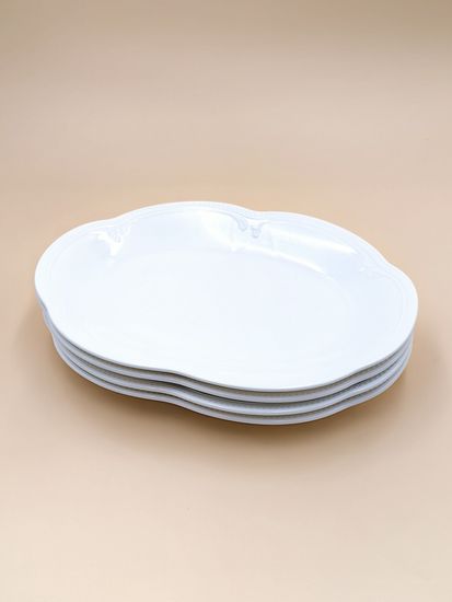 Блюдо овальное 25,5х17,5 см. набор 4 шт. "White Ornaments"