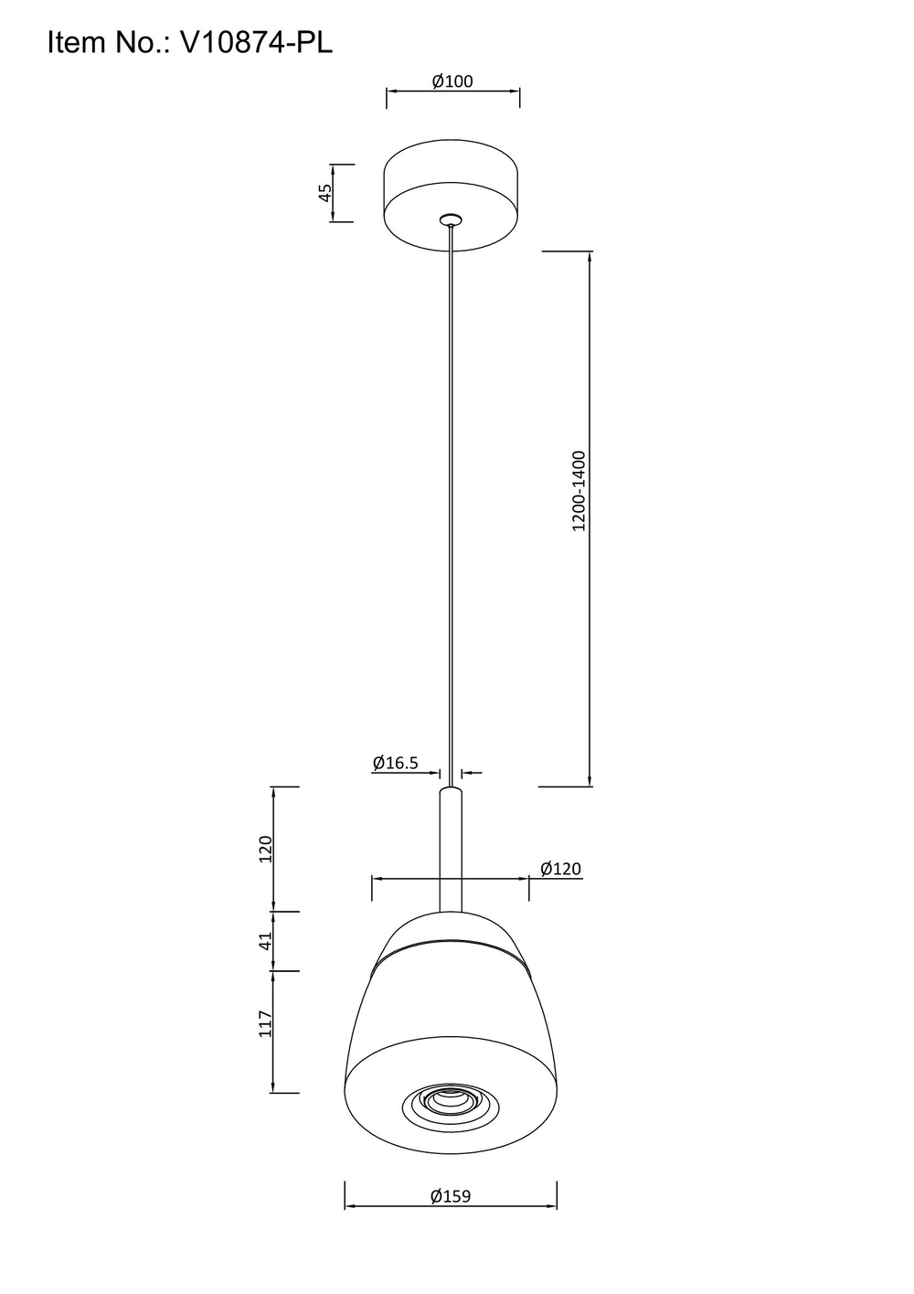 Светильник подвесной светодиодный Moderli V10874-PL Eir