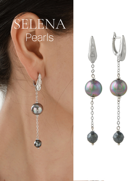 91004060 Серьги Selena Pearls