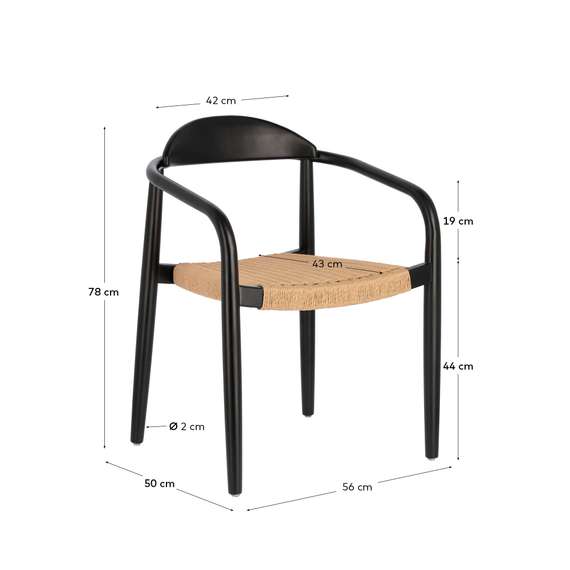 Стул Glynis черный со светлым сиденьем