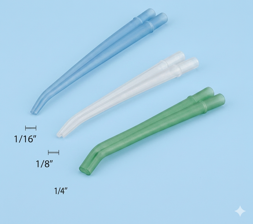 Хирургические аспирационные наконечники	1/4"  0.635cm зеленые (пак)