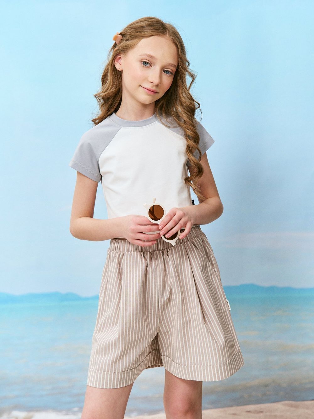 Футболка укороченная "Тофу/Пепел" 7+