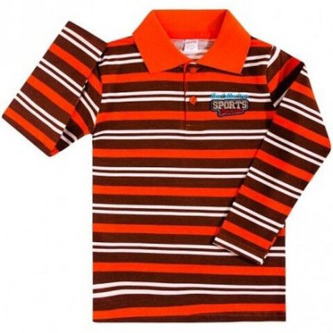 Рубашка поло для мальчика Полоска, оранжевый
