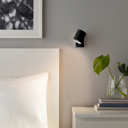 IKEA NYMÅNE  (ИКЕА НЙМÅНЕ)  -  Настенная лампа/лампа для чтения, фиксированная, антрацит