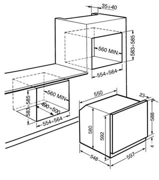 Электрический духовой шкаф Smeg SFP6390XE