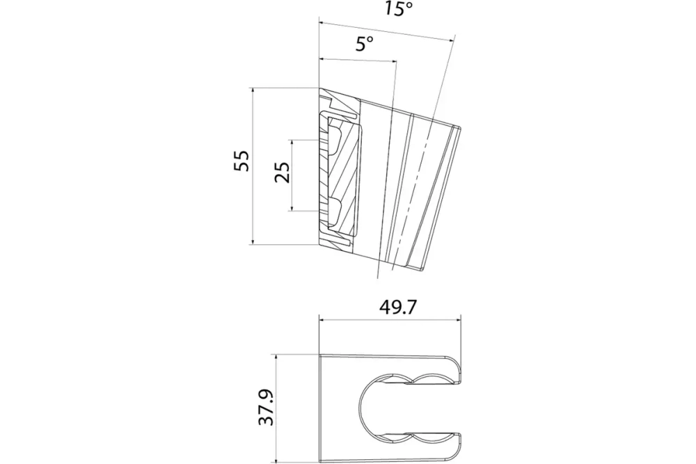 Держатель для лейки IDDIS черный 080 080BL00i53