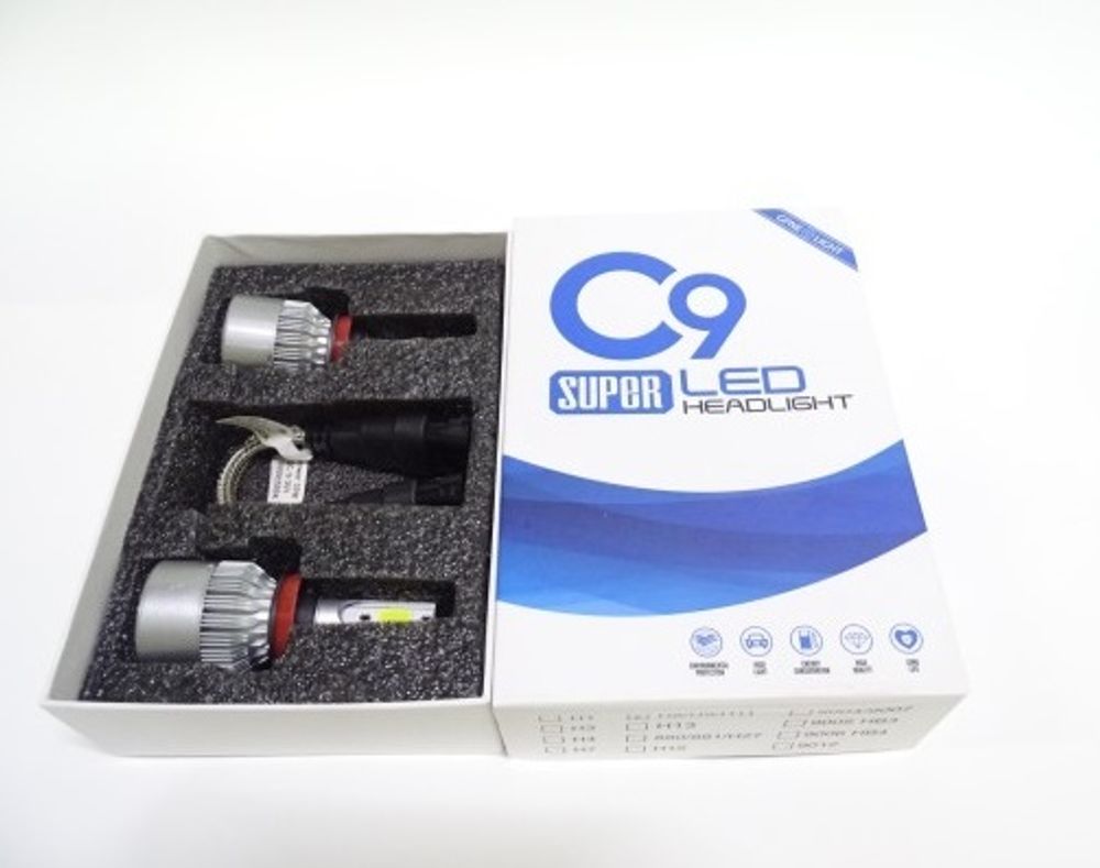 Лампа H11 8-48V LED 6000K 2 шт светодиодные противотуманные (C9)