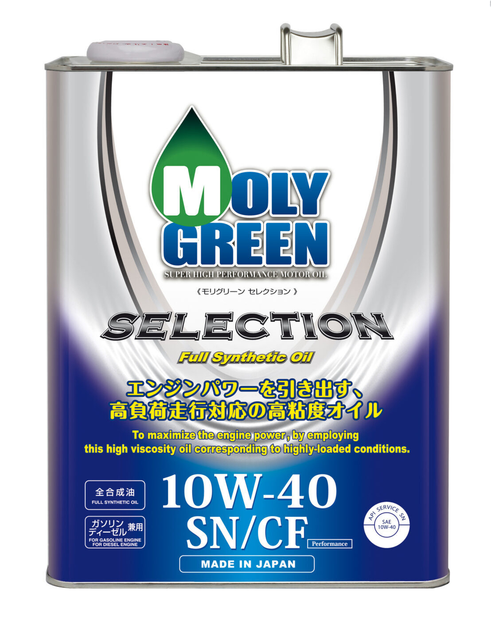 Моторное масло MolyGreen Selection 10W-40 SN/CF 4л