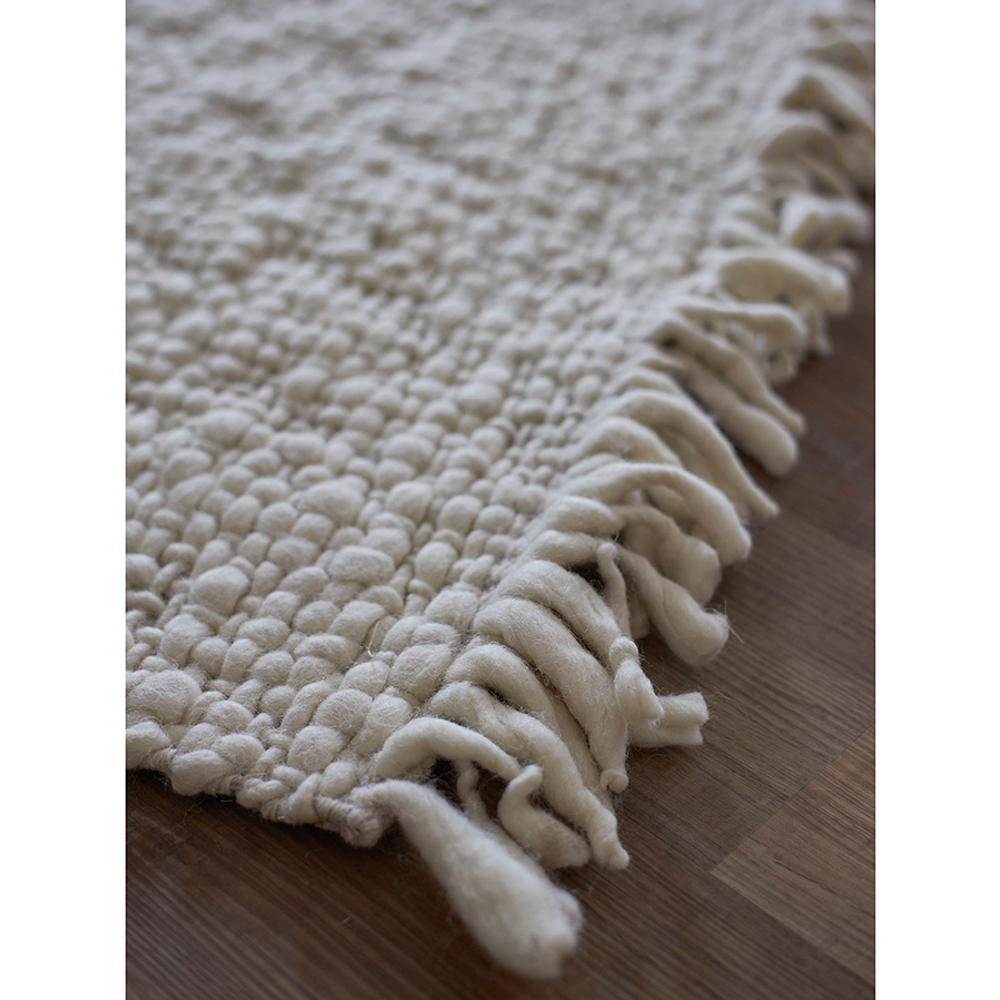 Ковер из буклированной новозеландской шерсти из коллекции Ethnic, 70х160 см