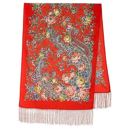 Павловопосадский шарф Цветочный роман 1747-5