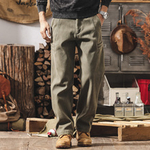 Брюки карго для мужчин, утепленные флисом, утолщенные, зимние прямые свободные повседневные длинные брюки.