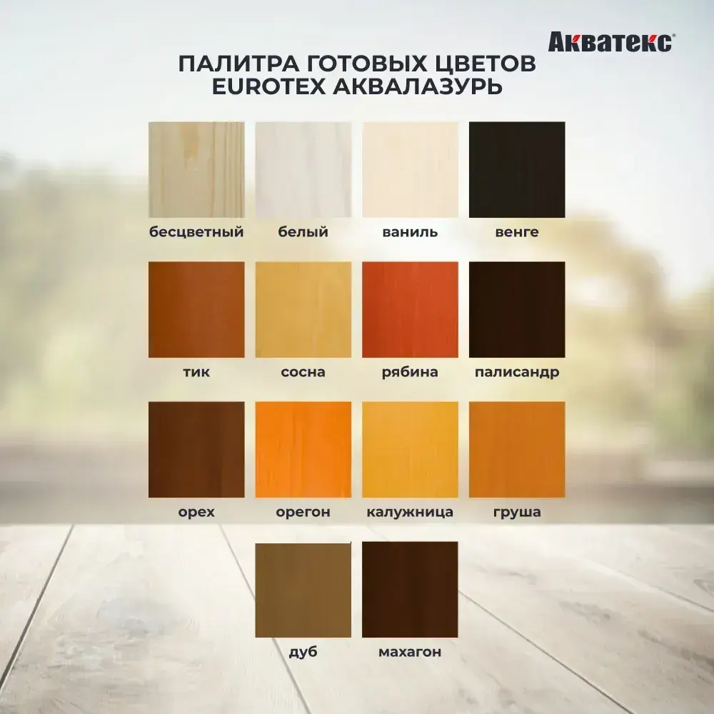 Защитно-декоративное покрытие для дерева Акватекс 2 в 1, полуматовое, 2,7 л, орех