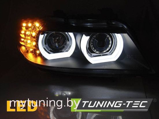 Передние фары LED DRL BLACK AFS BMW E90/E91 09-11