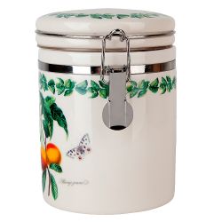 Банка для сыпучих продуктов (клипс)" " 15х10х14см v=630мл (керамика)(подарочная упаковка)