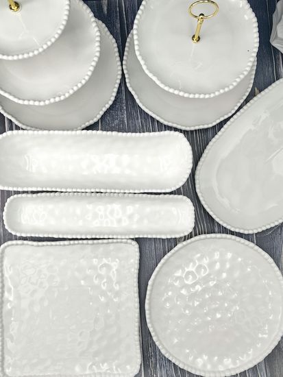 Блюдо 3-х ярусное, этажерка Бусины