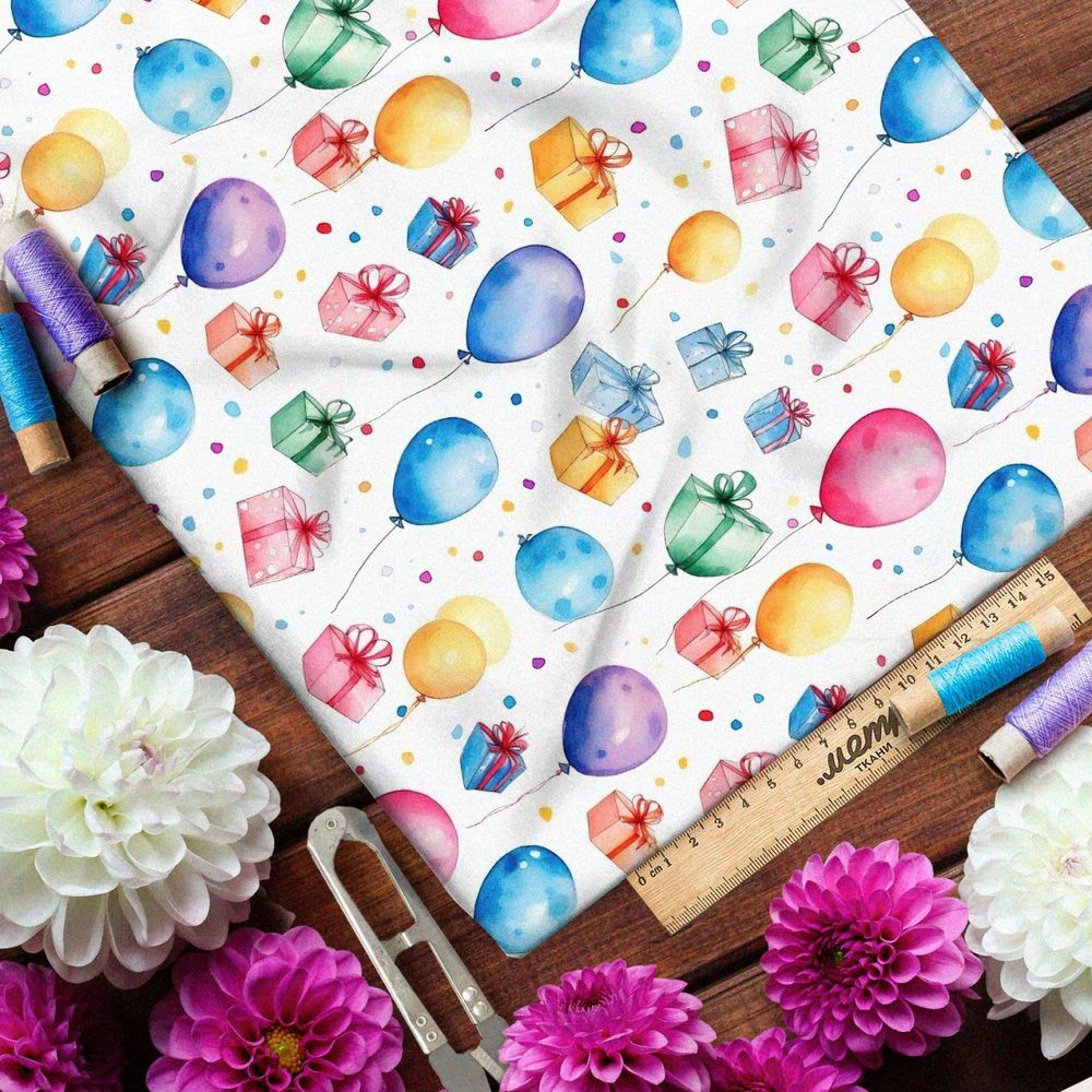 Ткань премиум Оксфорд 600D праздничная фейерия