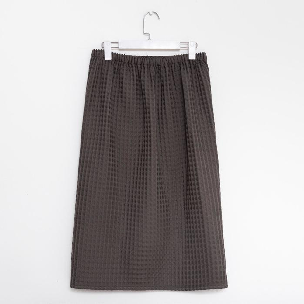 Килт вафельный банный Этель "Boho" 75*145 см цв. темно-серый, 100% хл, 290 г/м2
