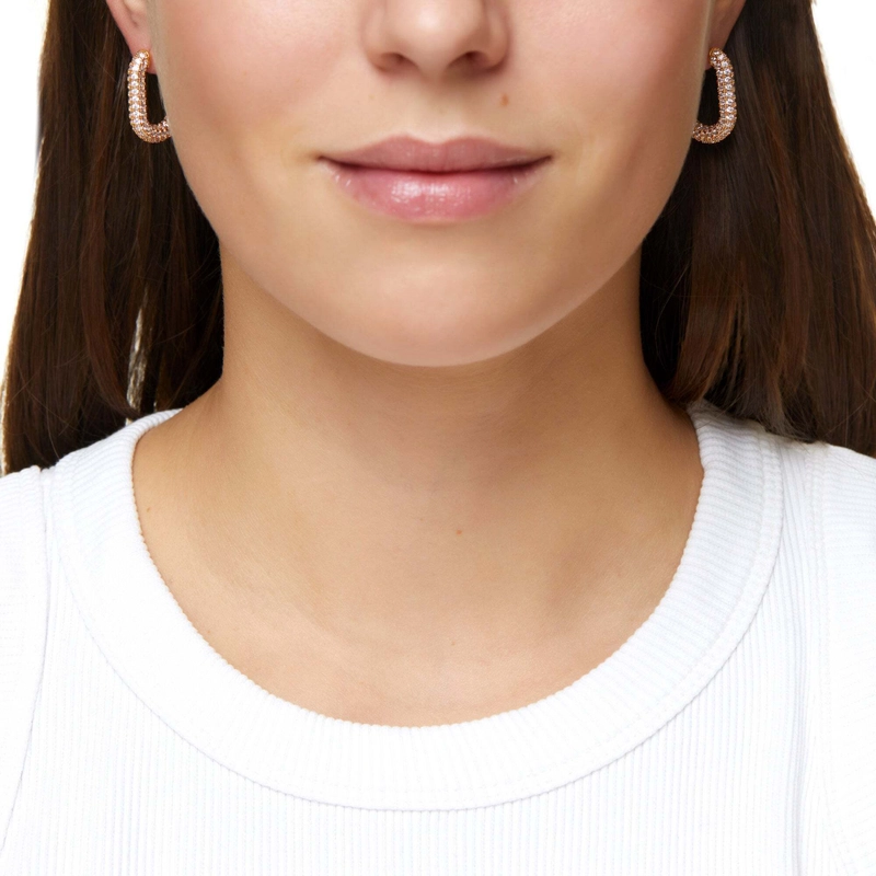 Серьги Очень Большая Блестящая Цепь – Золото