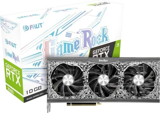 Видеокарта Palit GeForce RTX 3080 GameRock V1 LHR