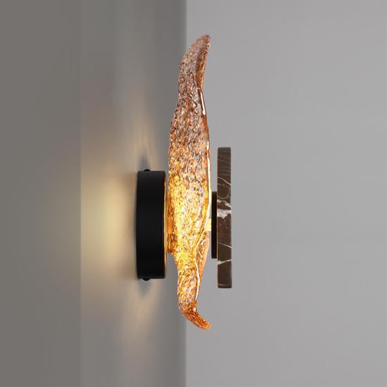 5461/12WLA L-VISION ODL_EX26 черный/янтарный/коричневый/металл/стекло/мрамор Настенный светильник LED x 12W 3000K CORALLA