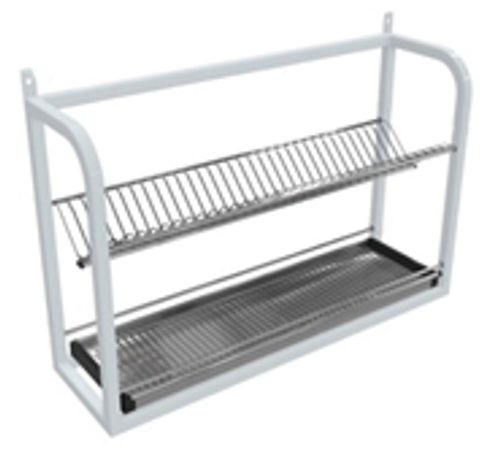 Полка настенная для сушки посуды ПП 20/600 (20 тарелки и 23 стаканов), 600х260х600 мм