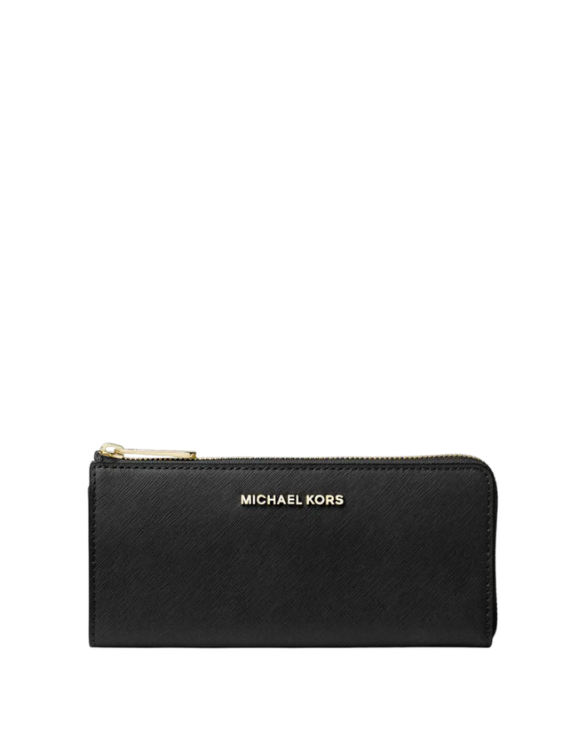 Кошелек Michael Kors Jet Set Travel Large Saffiano Leather Quarter-Zip | Черный