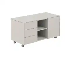 NZ-0233.GS.GS / Тумба мобильная 3-х секционная обвязка GS, фасады GS / 1224х564х620 обвязка GS, фасады GS