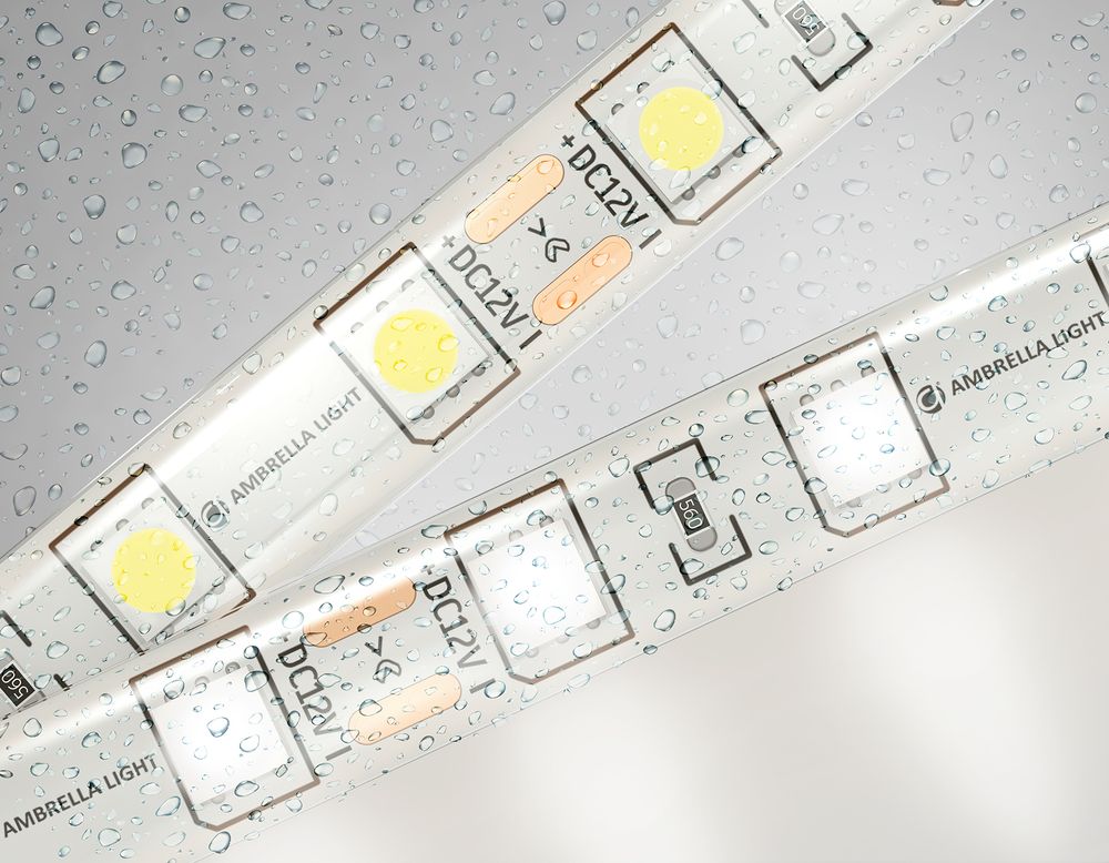Светодиодная лента GS2102 5050 60Led/ 14.4W m/ 12V IP65 4500K/ 5000*10*2.87mm/ кратность резки 50mm (2 конт.)