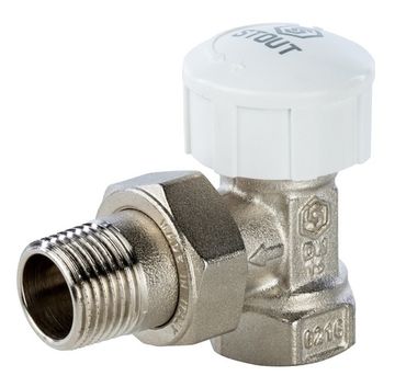Клапан термостатический угловой Stout 1/2" для радиатора (SVT 0002 000015)
