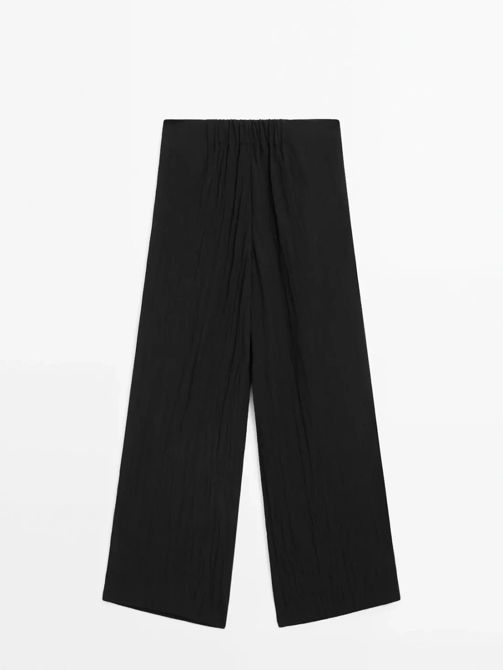 Massimo Dutti Брюки из высокотехнологичной ткани с защипами, черный