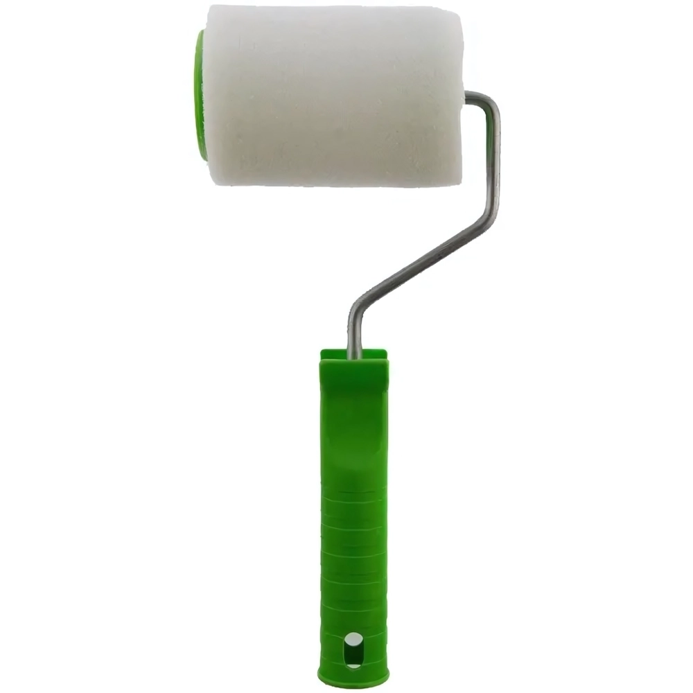 Валик с рукояткой поролоновый 100 мм, D 48 мм, D ручки 6 мм Россия Сибртех